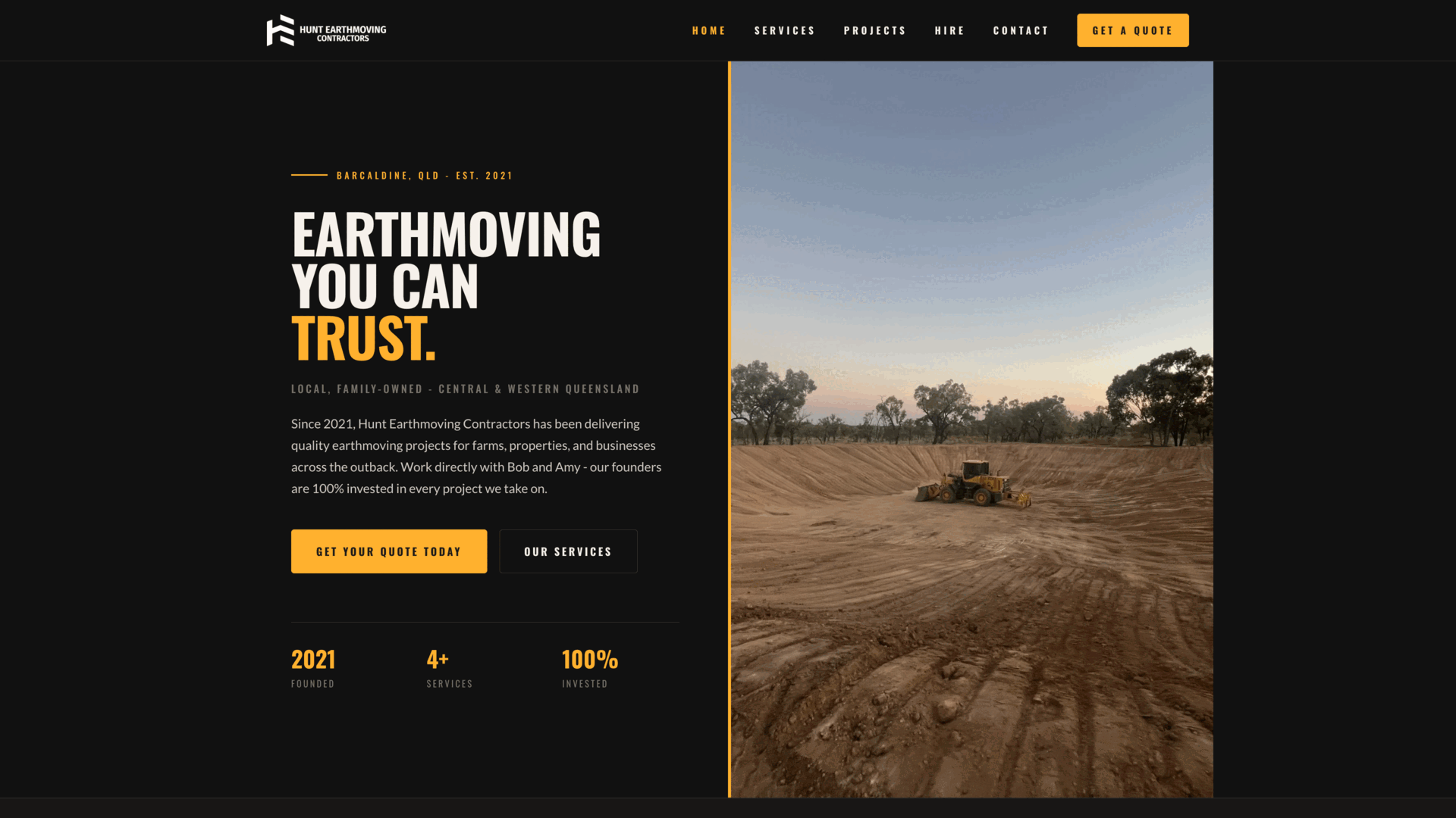 Hunt Earthmoving screenshot